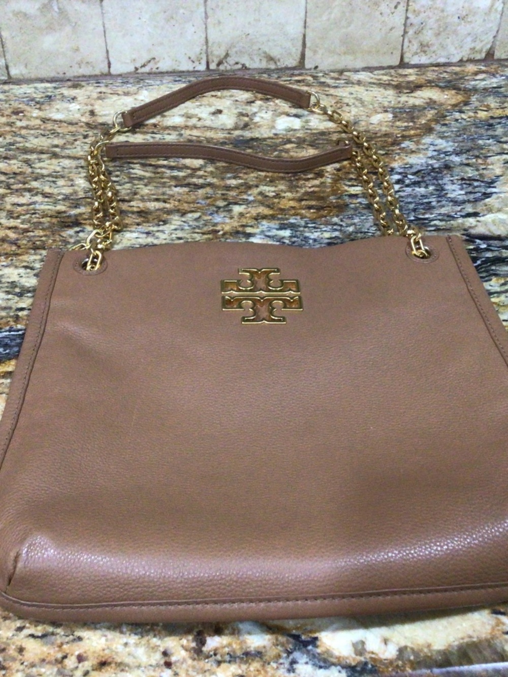 Troy Burch Britten Slouchy tote Shoulder Bag with pebble leather. Gently used